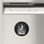 Halloween Dark Gothic Skeleton Overthinker Magneet (Insitu (Vaatwasser))