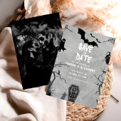 Halloween Dark Moody Gothic Bruiloft Save The Date