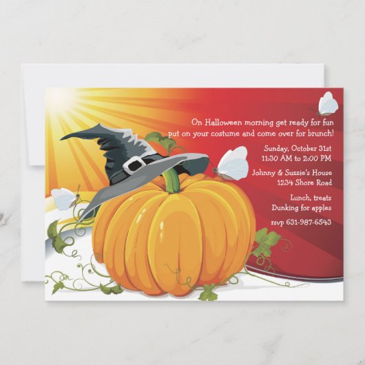 Halloween Dawn Invitation Kaart (Voorkant)