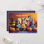 Halloween de "Brick-or-Treat" Kaart (Voorkant / Achterkant in situ)