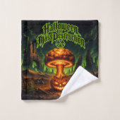 Halloween de destruction massive Citrouille radioa (Gant de toilette)