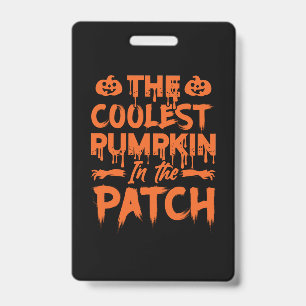 Halloween de koelste pompoen in de flarden badge