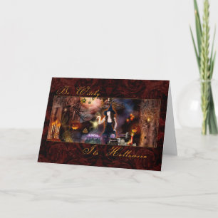 Halloween de sorcière - Carte de voeux de cuisine