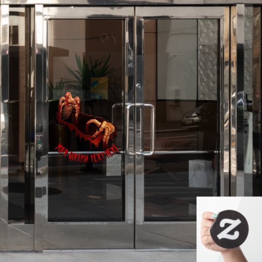 Halloween Decals Custom Gory Zombie Window Decaal (Kantoordeur)