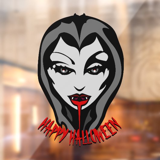 Halloween Decals Gepersonaliseerd Vampier Venster  (Vel 2)