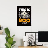 Halloween Decor Funny Ghost Poster (Thuiskantoor)