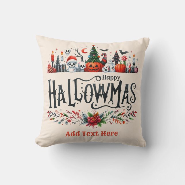 Halloween decor Halloween kerst Mashup Kussen (Voorkant)