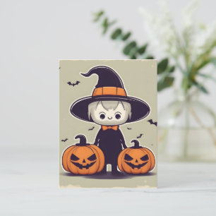 Halloween decor ontwerp briefkaart