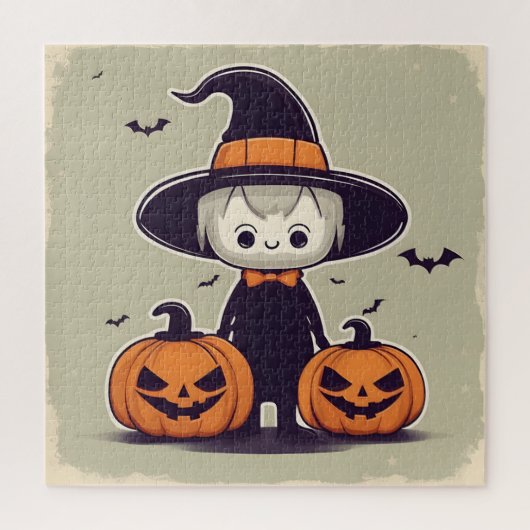 Halloween decor ontwerp legpuzzel (Verticaal)