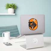 Halloween Decoratie Black Cat Pirate Sticker (Laptop op bureau)