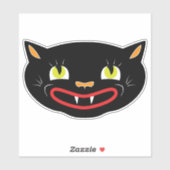 Halloween Decoratie Black Cat VIII Sticker (Vel)