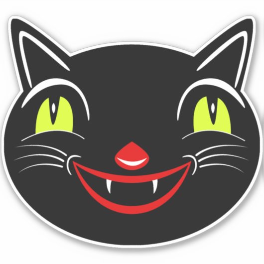  Halloween Decoratie Zwart Cat I Sticker (Voorkant)