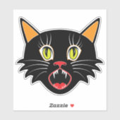  Halloween Decoratie Zwart Cat II Sticker (Vel)