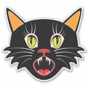  Halloween Decoratie Zwart Cat II Sticker