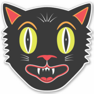  Halloween Decoratie Zwart Cat V Sticker