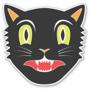  Halloween Decoratie Zwart Kat VII Sticker