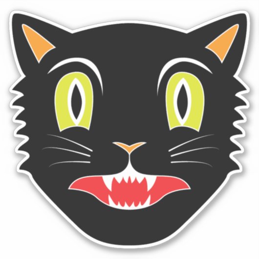  Halloween Decoratie Zwart Kat VII Sticker (Voorkant)