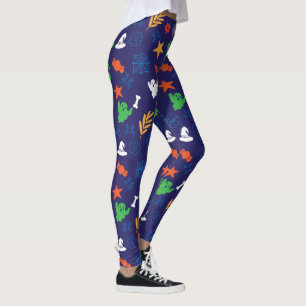 Halloween decoraties op Royal Blue Leggings