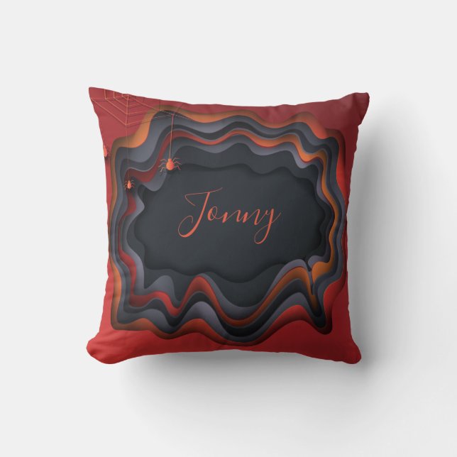 Halloween Decoration Monogram Kussen (Voorkant)