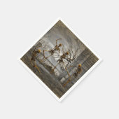 Halloween-decoupage-danskeletten Servet (Hoek)