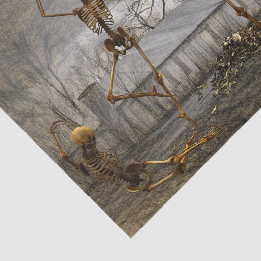 Halloween-decoupage-danskeletten Tissuepapier (Detail)