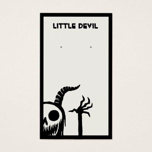 Halloween Demon Skull Earring Display Kaart (Voorkant)