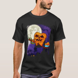 Halloween Dentist Scary Pumpkin Tooth Broomstick T T-shirt