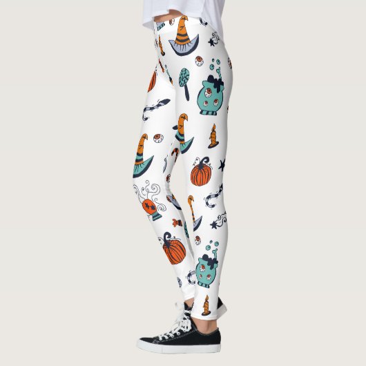Halloween déplaisant Thème Leggings (Gauche)