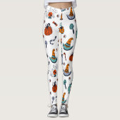 Halloween déplaisant Thème Leggings (Devant)