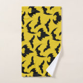 Halloween des chauves-souris jaunes et noires (Serviette à main)