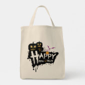Halloween Design Canvas tas (Achterkant)