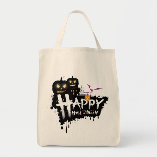 Halloween Design Canvas tas (Voorkant)