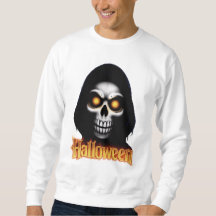 Halloween-design: griezelige schedel met gloeiende