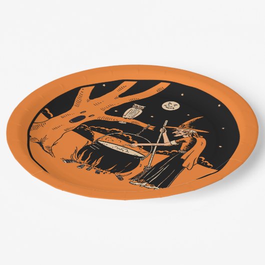 Halloween  design - Hek in Forest Papieren Bordje (Gekanteld)