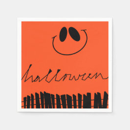 Halloween design op sinaasappel servet