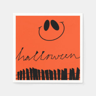 Halloween design op sinaasappel servet