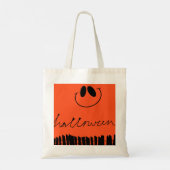 Halloween design op sinaasappel tote bag (Achterkant)