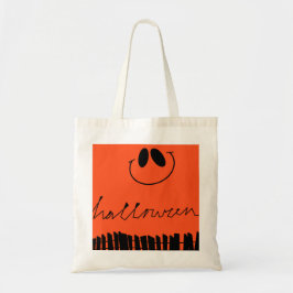 Halloween design op sinaasappel tote bag
