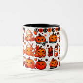 Halloween design tweekleurige koffiemok (Voorkant rechts)