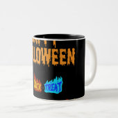 Halloween design tweekleurige koffiemok (Voorkant rechts)