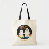 Halloween Deux Fantômes Garçons Besties Sac Bonbon (Devant)