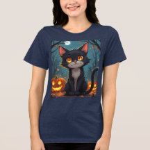Halloween Devil Cat: ondeugend en spookachtig T-sh