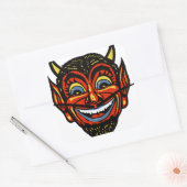  Halloween Devil Head Vierkante Sticker (Envelop)