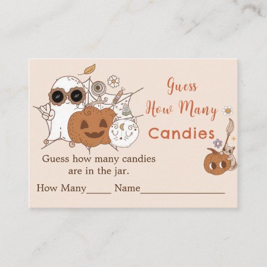 Halloween Devinez Combien De Carte De Boîtier De J (Devant)