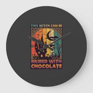 Halloween Deze Heks Kan Worden Omgekocht Chocolade Grote Klok