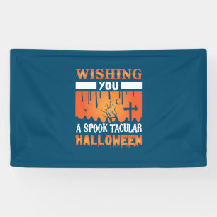 Halloween die je een spoky Halloween wil geven Spandoek
