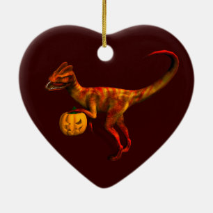 Halloween Dilophosaurus Keramisch Ornament
