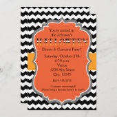 Halloween Diner Kostuum Party Chevron Uitnodiging (Voorkant / Achterkant)