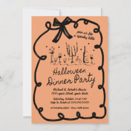 Halloween Diner Party Uitnodiging