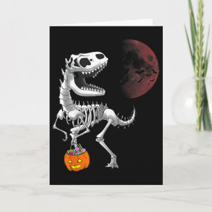 Halloween Dinosaur T Rex Skelet Griezelige Jongens Kaart